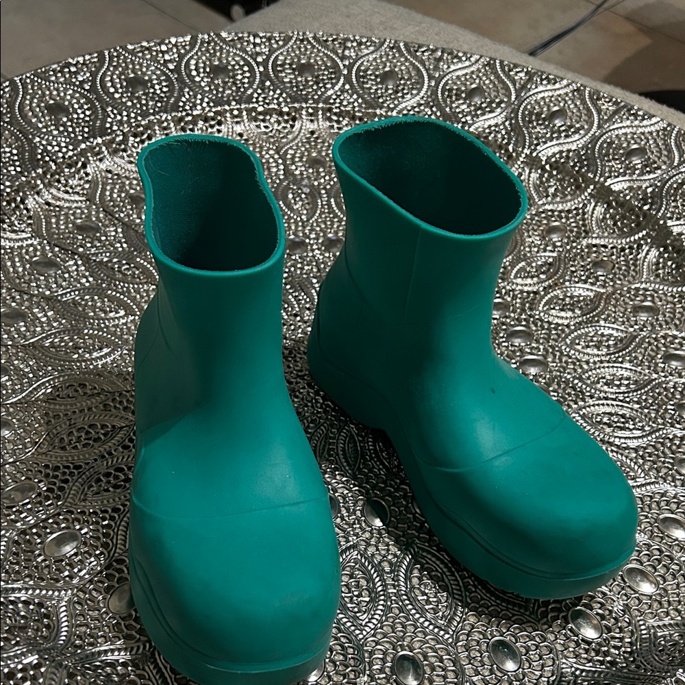 Bottega Veneta Green Ankle Boots